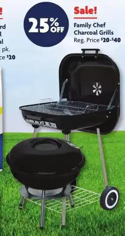 Family Dollar Family Chef Charcoal Grills offer