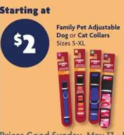 Family Dollar Family Pet Adjustable Dog or Cat Collars offer