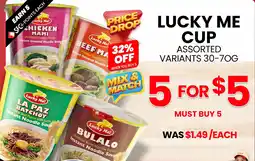 Seafood City Lucky me cup offer