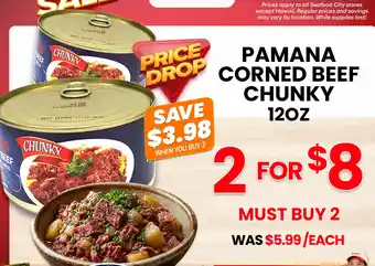 Seafood City Pamana corned beef chunky offer