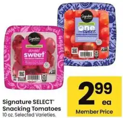 Albertsons Signature select snacking tomatoes offer