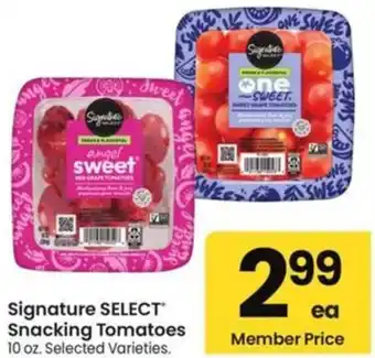 Albertsons Signature select snacking tomatoes offer