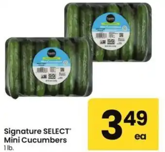 Albertsons Signature select mini cucumbers offer
