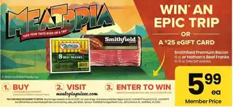 Albertsons Smithfield Premium Bacon offer