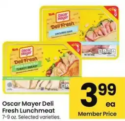 Albertsons Oscar Mayer Deli Fresh Lunchmeat offer