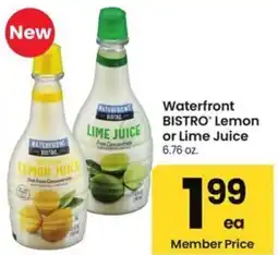 Albertsons Waterfront bistro lemon or lime juice offer