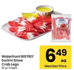 Albertsons Waterfront bistro surimi snow crab legs offer