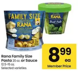 Albertsons Rana Family Size Pasta or Sauce offer