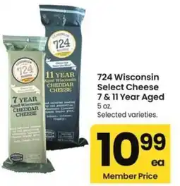 Albertsons 724 Wisconsin Select Cheese 7 & 11 Year Aged offer