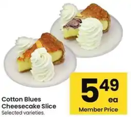 Albertsons Cotton Blues Cheesecake Slice offer