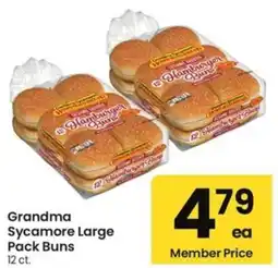 Albertsons Grandma Sycamore Large Pack Buns offer