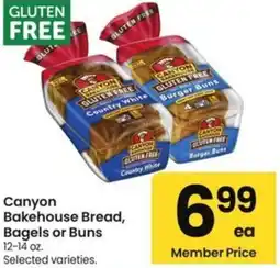 Albertsons Canyon Bakehouse Bread Bagels or Buns offer