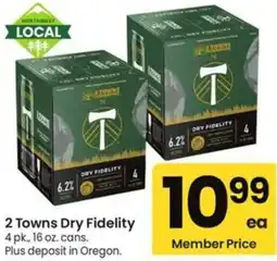 Albertsons 2 Towns Dry Fidelity offer