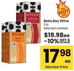 Albertsons Bota Box Wine offer