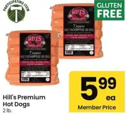 Albertsons Hills Premium Hot Dogs offer