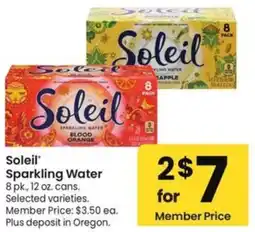 Albertsons Soleil Sparkling Water offer