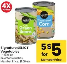 Albertsons Signature select vegetables offer