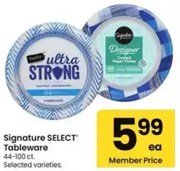 Albertsons Signature select tableware offer
