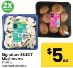 Albertsons Signature select mushrooms offer