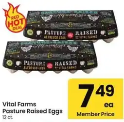 Albertsons Vital Farms Pasture Raised Eggs offer
