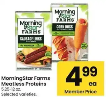 Albertsons MorningStar Farms Meatless Proteins offer