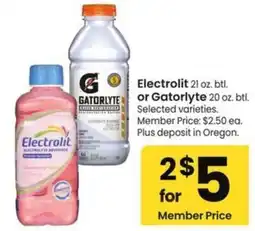 Albertsons Electrolit or Gatorlyte offer