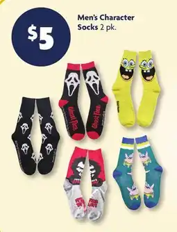 Family Dollar Men's Character Socks offer