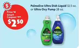 Family Dollar Palmolive Ultra Dish Liquid 32.5 oz. or Ultra Oxy Pump 28 oz offer