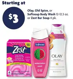 Family Dollar Olay, Old Spice, or Softsoap Body Wash 12-12.3 oz. or Zest Bar Soap offer