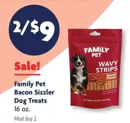 Family Dollar Family Pet Bacon Sizzler Dog Treats offer