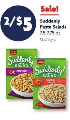Family Dollar Suddenly Pasta Salads offer