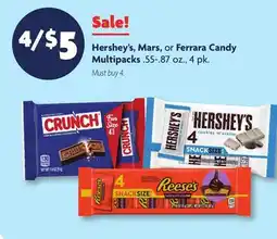 Family Dollar Hershey's, Mars, or Ferrara Candy Multipacks offer