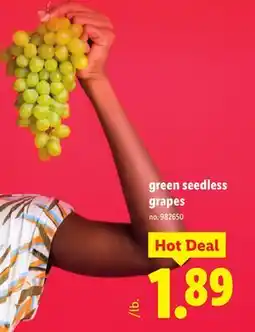 Lidl Green seedless grapes offer