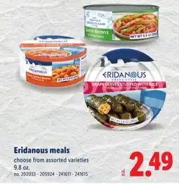 Lidl Eridanous meals offer