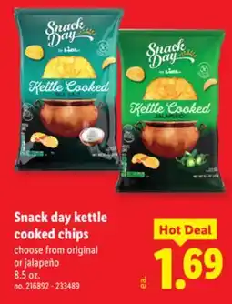Lidl Snack day kettle cooked chips offer