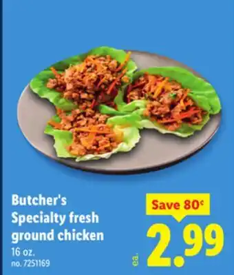 Lidl Butcher's Specialty fresh ground chicken offer