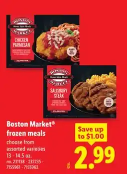 Lidl Boston Market frozen meals offer