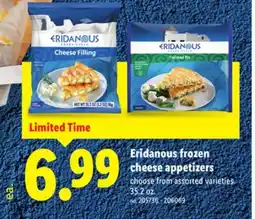 Lidl Eridanous frozen cheese appetizers offer