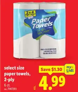 Lidl Select size paper towels, 2-ply offer
