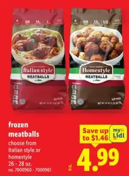 Lidl Frozen meatballs offer