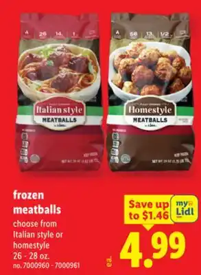Lidl Frozen meatballs offer