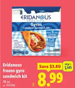 Lidl Eridanous frozen gyro sandwich kit offer