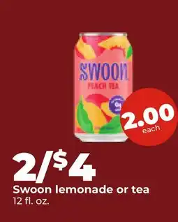 Hy-Vee Swoon lemonade or tea offer