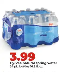 Hy-Vee Hy-Vee natural spring water offer