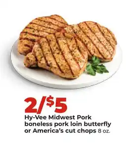 Hy-Vee Hy-Vee Midwest Pork boneless pork loin butterfly or America's cut chops offer