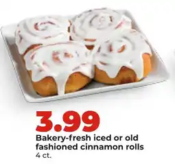 Hy-Vee Bakery-fresh iced or old fashioned cinnamon rolls offer
