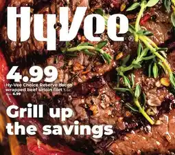 Hy-Vee Hy-Vee Choice Reserve bacon wrapped beef sirloin filet offer
