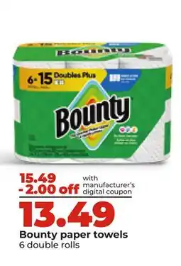 Hy-Vee BOUNTY PAPER TOWELS offer