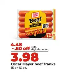 Hy-Vee Oscar Mayer beef franks offer