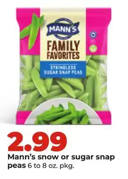 Hy-Vee Mann's snow or sugar snap peas offer